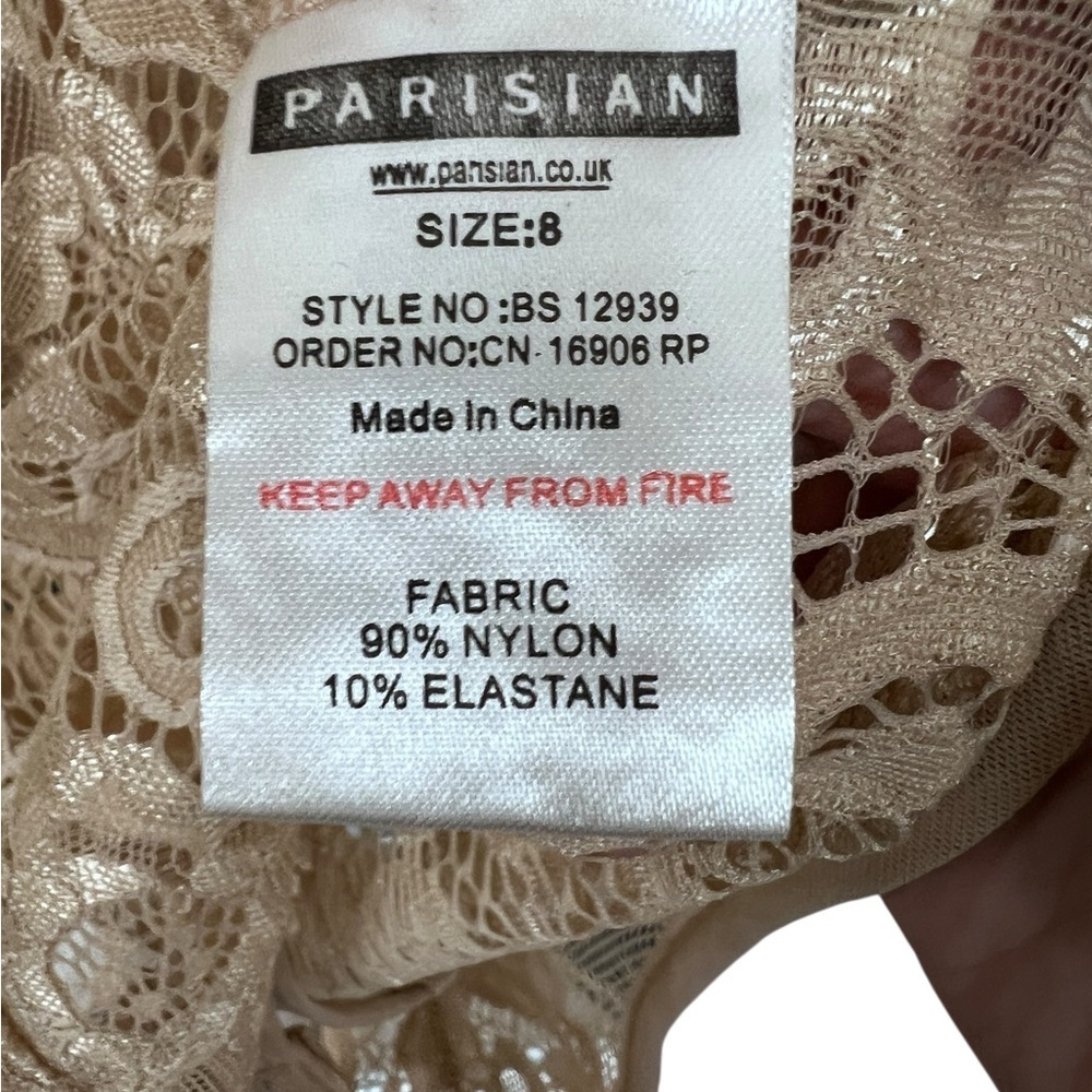 Parisian Lace Bodysuit - Tan - Picture 3 of 6